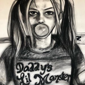 Drawing of Harley Quinn 29”x41”